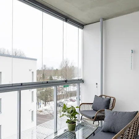 Apartmán New 2br Design With Sauna Park Espoo